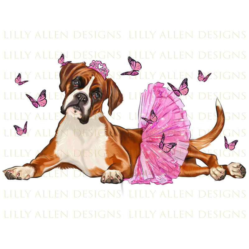 Boxer Dog With Tutu Png Sublimation Design, Ballerina Boxer Dog Png, Boxer Dog With Tutu Clipart, Ballerina Animal Png, Digital Download.jpg