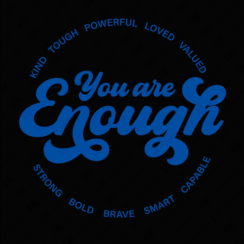 4 Colour Bundle You Are Enough Svg Png, Christian Bible Verse Inspirational Quote Gift Idea Digital Download Sublimation PNG & SVG Cricut.jpg