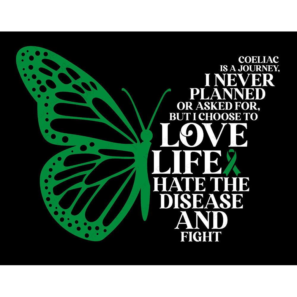 Coeliac is A Journey Svg Png, Coeliac Svg, Celiac Disease, Coeliac Awareness Inspiration Quote Digital Download Sublimation PNG & SVG Cricut.jpg