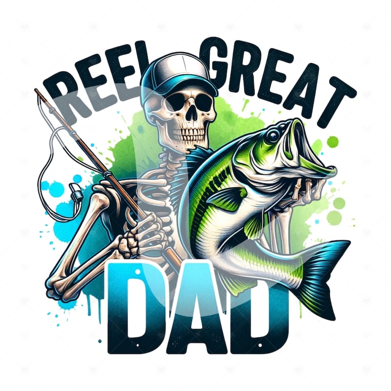 Reel Great Dad PNG, Fishing Dad Clipart, Father's Day Sublimation Design, Fishing Rod PNG, Dad DTF Transfer Digital Download, Mug, Tumbler1.jpg