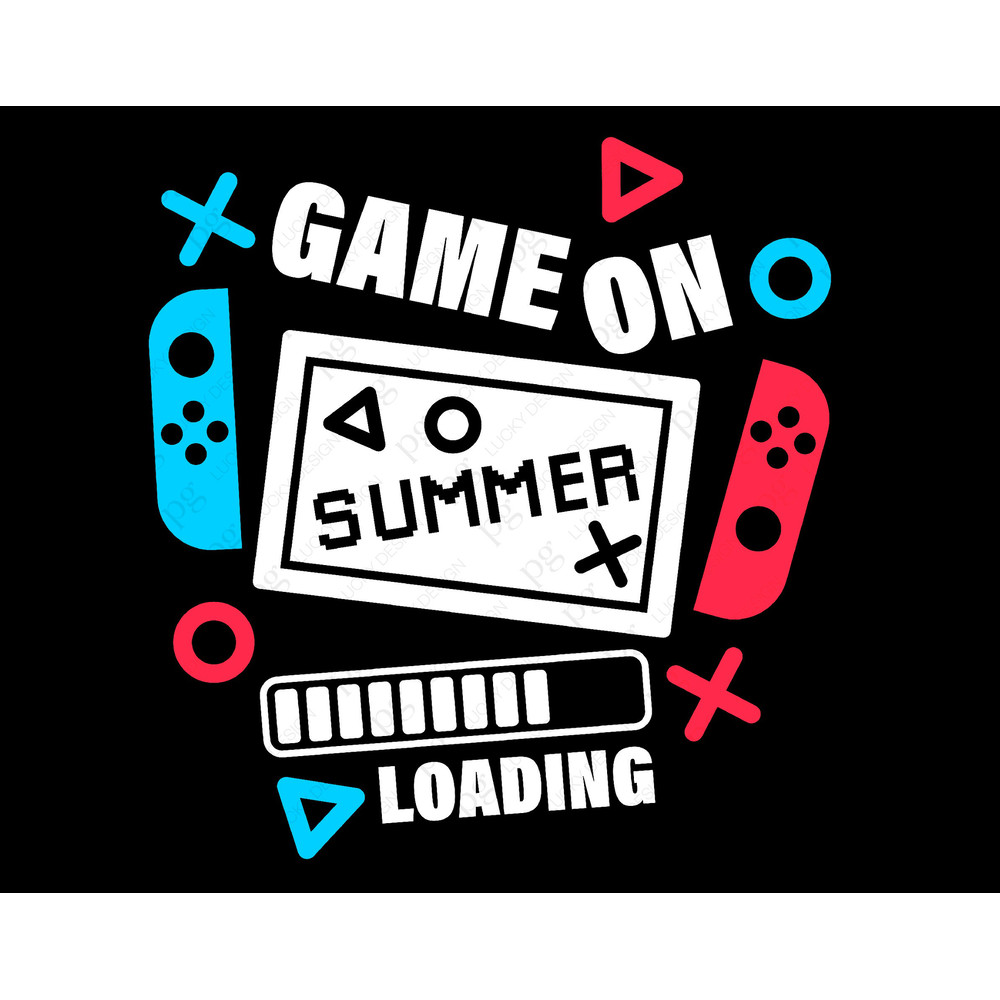 Game On Summer Loading Svg Png, Summer Video Game Svg, Last Day Of School Svg, Summer Quote Digital Download Sublimation PNG & SVG Cricut.jpg