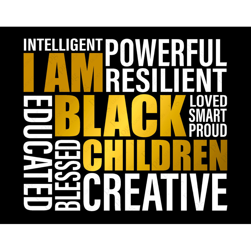 I Am Black Children Svg Png, I Am Black Child Svg, Black History Month, Black Kid Gift Digital Download Sublimation Cricut File SVG & PNG.jpg