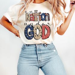 one nation under god png, sparkly 4th of july png