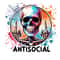 Antisocial Snarky Skeleton PNG, Anti-Social Png, Skeleton PNG, Shirt Sublimation, Digital Download PNG.jpg