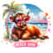 Beach Babe Highland PNG, Summer Beach Vacation, Highland Cow Clipart, Heifer Cow PNG, Sublimation Design, Digital Download PNG.jpg