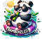 Cute Panda Clipart PNG, Bamboozled Panda Clipart, Funky Panda Png, Panda on Floaty, Panda PNG, Sublimation Design, Digital Download PNG.jpg