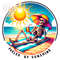 Fueled by Sunshine PNG, Beach Skeleton Clipart, Sarcastic PNG, Summer Snarky Skeleton Png, Sublimation Designs, Digital Download PNG.jpg