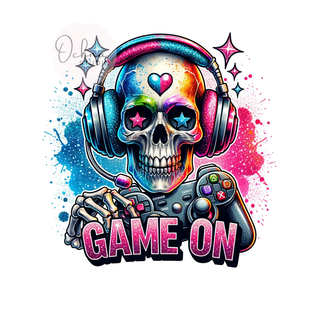 Game On PNG, Skeleton Gamer Clipart, Snarky Skeleton Clipart, Gaming Controller PNG, Gamer, Shirt Sublimation Design, Digital Download PNG 1.jpg