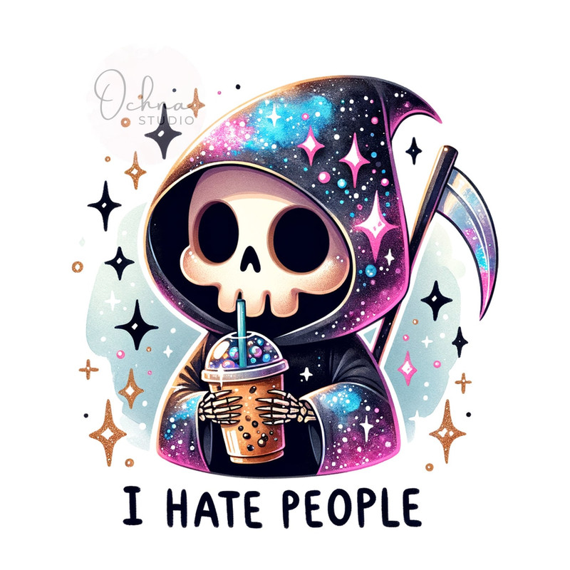 I Hate People PNG, I Hate Human Png, Grim Reaper Png, Sarcastic PNG, Snarky Skeleton Png, Sublimation Design, Digital Download PNG.jpg