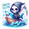 Smooth Sailing PNG, Shark Clipart, Grim Reaper Png, Skeleton PNG, Sailing Png, Shirt Sublimation, Digital Download PNG.jpg