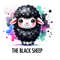 The Black Sheep PNG, Cute Sheep Clipart, Lamb Black Sheep Cute, Sheep Png, Sublimation Designs, Digital Download PNG.jpg