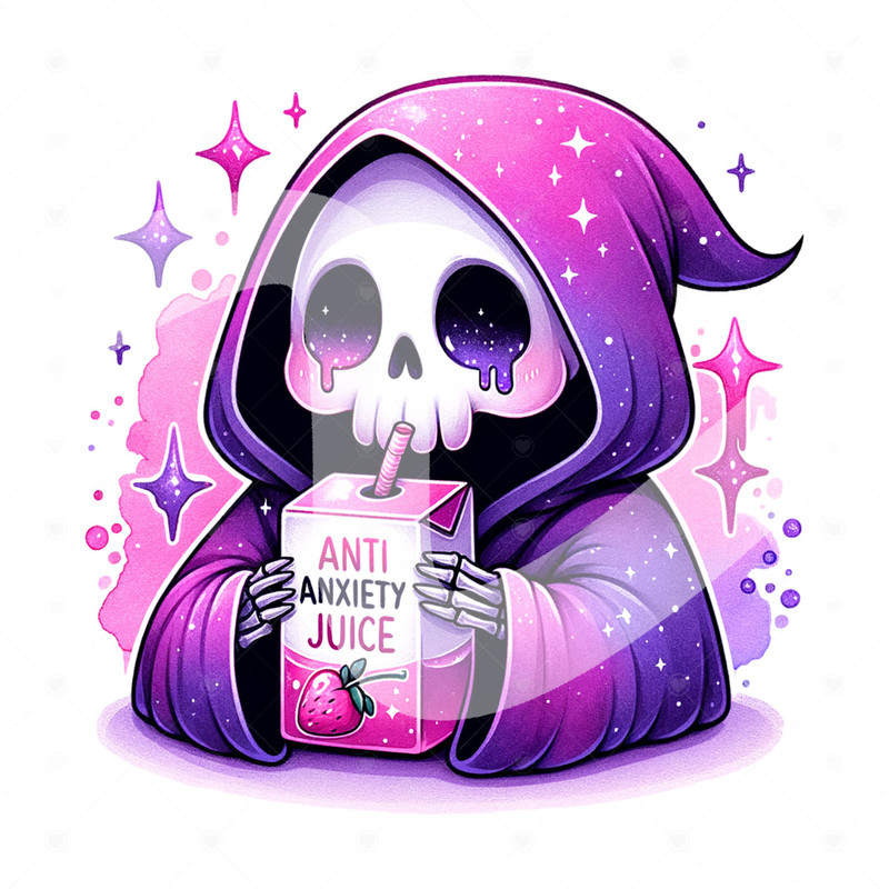 Anti Anxiety Juice PNG, Anxious Grim Reaper Clipart, Anxiety Skeleton Sublimation Design, Antisocial Png, Trendy Shirt Design, DTF Transfer.jpg