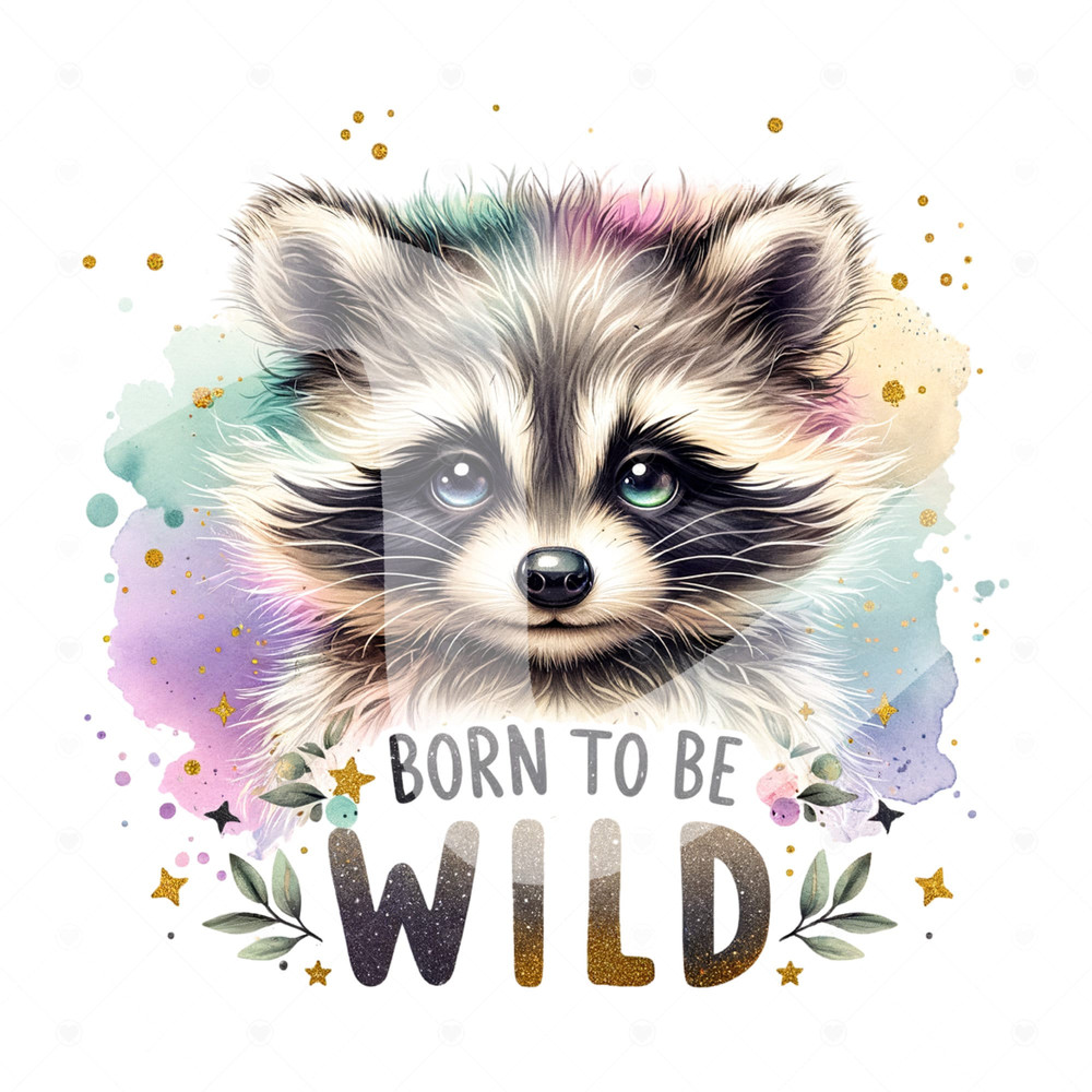Born to Be Wild PNG, Cute Raccoon Clipart, Snarky Tshirt Sublimation Design, Sarcastic DTF Transfer, Anxiety Clipart, Sticker, Mug, Tumbler.jpg
