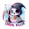Funny Cereal Killer PNG, Sarcastic Skeleton Sublimation Design, Witchy Skull DTF Transfer, True Crime Lover, Trendy TShirt, Mug, Tumbler 1.jpg
