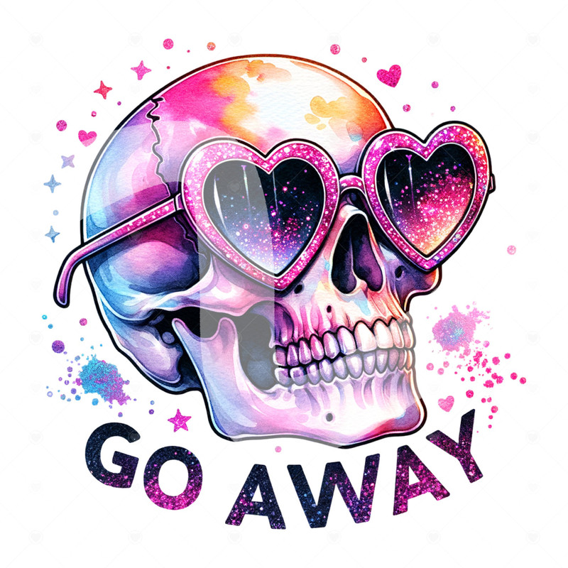 Go Away PNG, Snarky Skeleton Clipart, Sassy Sublimation Design, Antisocial Tshirt DTF Design, Tumbler Wrap, Mug, Sticker, Get Away Png.jpg
