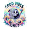 Good Vibes Only PNG, Spooky Summer Skeleton Clipart, Pastel Goth PNG, Sunflowers Grim Reaper Sublimation Design, Trendy Vacation DTF Shirt.jpg