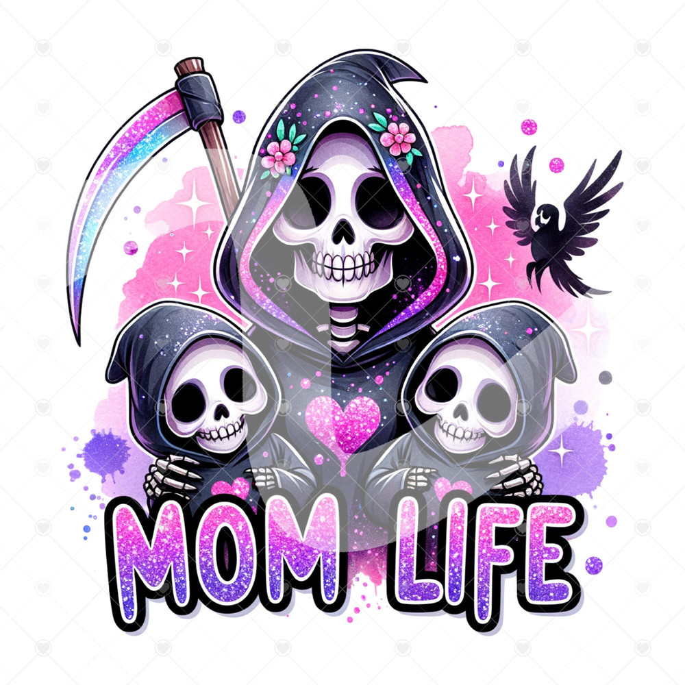 Mom Life PNG, Funny Grim Reaper Clipart, Mama Skeleton Png Sublimation, Cute Mom Skull PNG Design, Mothers Day Clipart Designs, Shirt Design.jpg