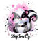 Stay Smelly PNG, Whimsical Skunk Clipart, Stay Trashy PNG, Sarcastic Png, Funny Sublimation Design, Opossum Clipart, Funny Tshirt Design.jpg