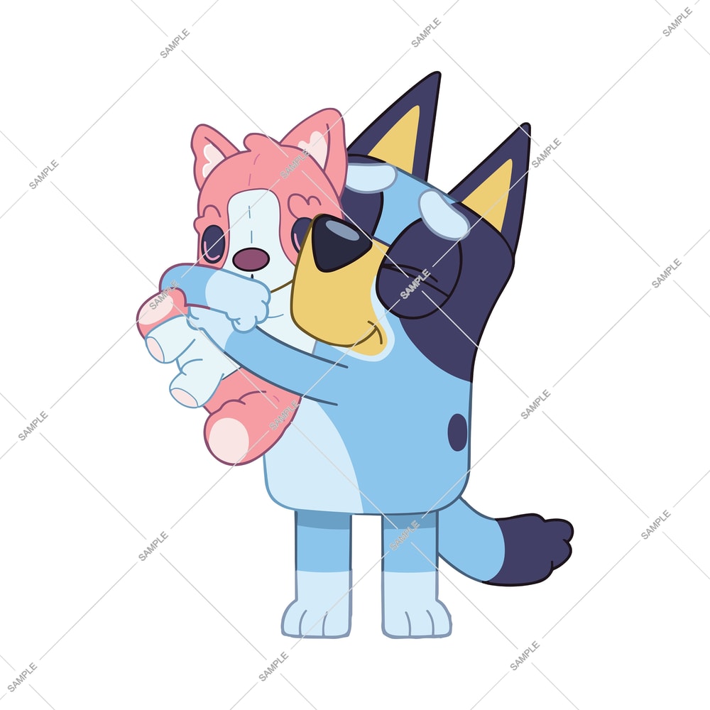 Bluey Hugging the Bear, Bluey Cartoon Png, Bluey Toy Png, Bluey Kids Hug Png, Bluey Dog Png, Bluey Family Vacation Png, Fathers Day.jpg