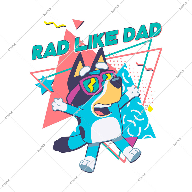Retro 90s Rad Like Dad PNG, Military Dad PNG, Bluey My Dad Is Awesome Png, Father's Day Gift, Funny Daddy Merch, Birthday Gift For Dad.jpg