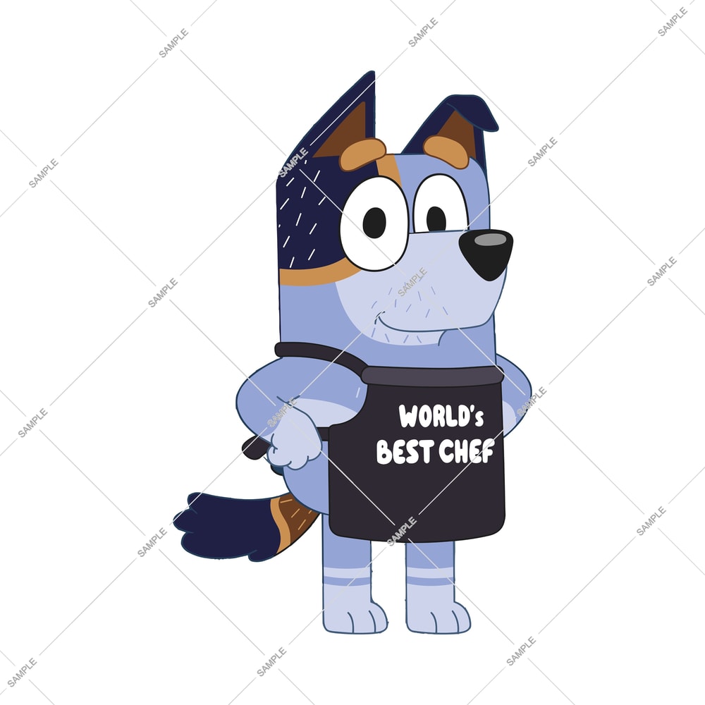 World's Best Chef Png, Bluey Cartoon Png, Bandit Png, Bluey Father's Day Png, Bluey Dog Png, Bluey Family Vacation Png, Fathers Day.jpg