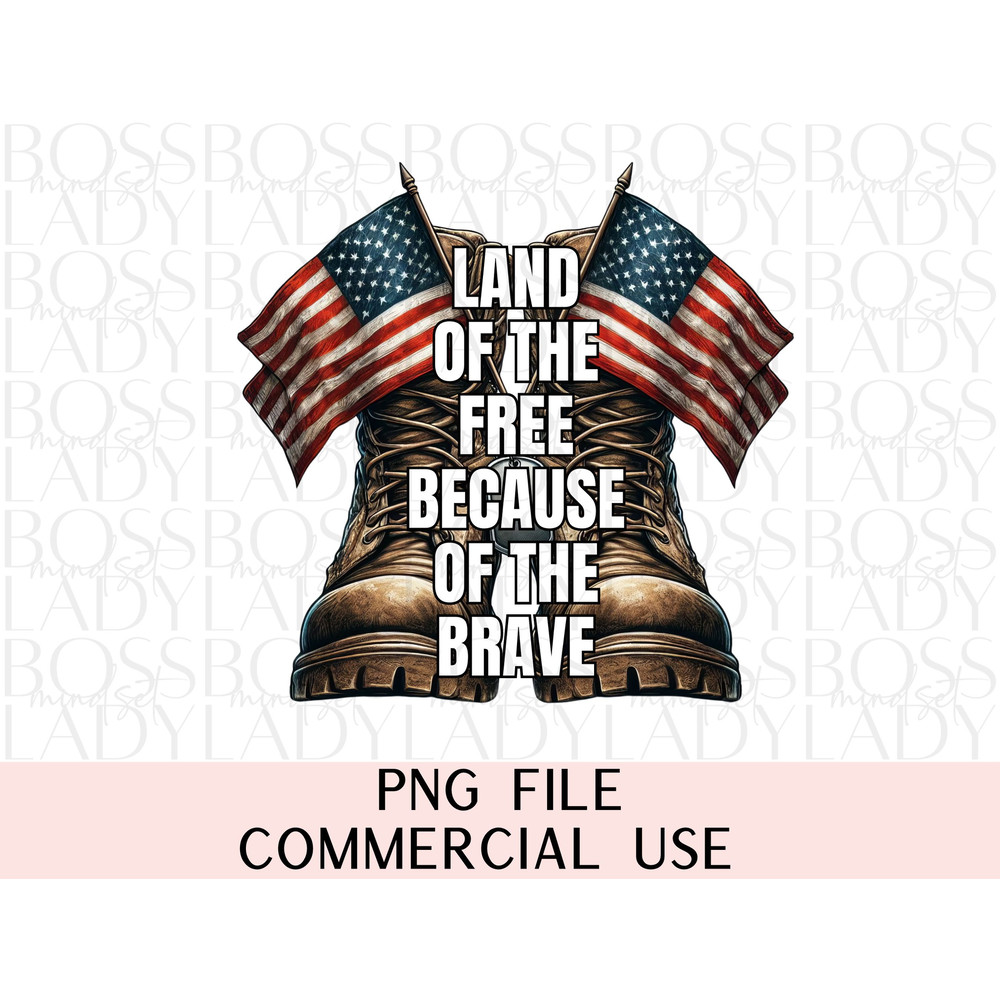 American Dad Land Of The Free Because Of The Brave American Father Independence Day 4th July Trendy Sublimation Instant Downloadable File.jpg