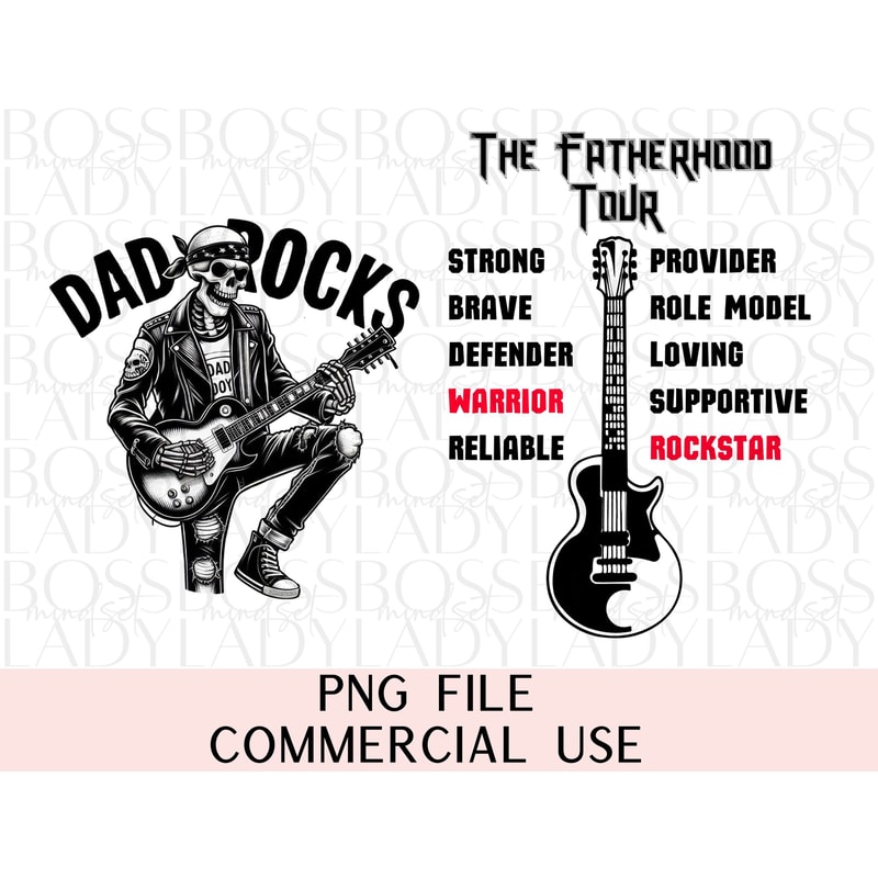 Father Hood Tour Rockstar Guitar Rock N Roll Bonusdad Stepdad Father's Day Front Back Pocket Included PNG Sublimation Design For Tshirt.jpg