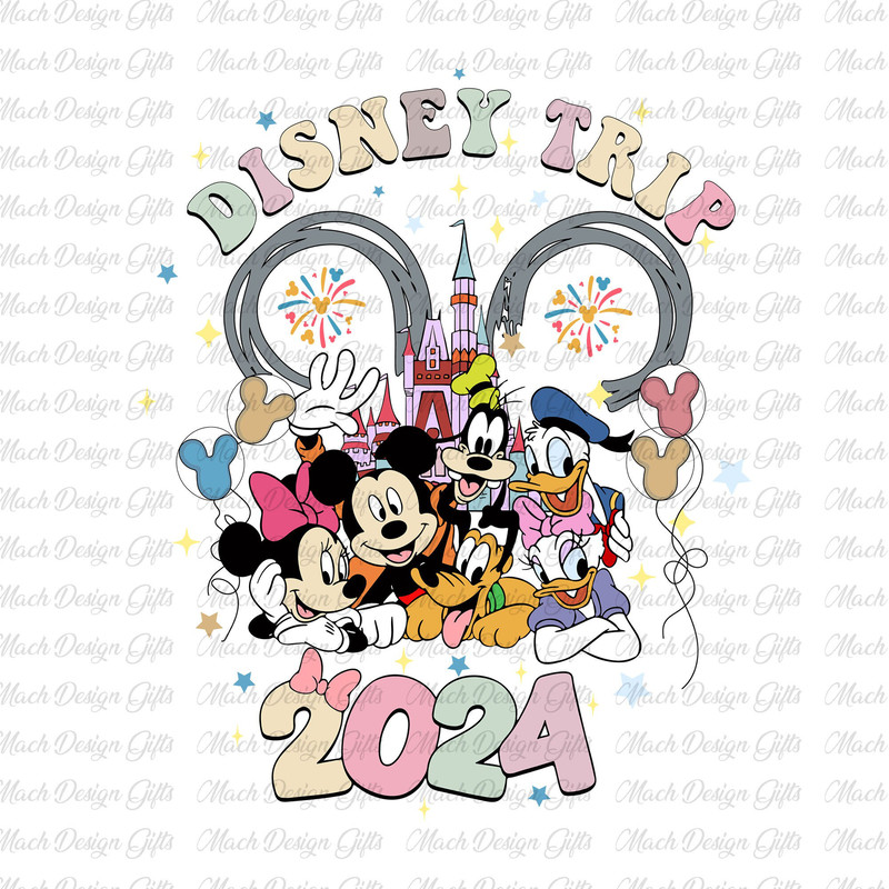 Family Trip 2024 Png, Mouse and Friends, Magical Kingdom Png, Family Vacation Png, Vacation 2024 Png, Vacay Mode, Png For Subliamtion.jpg