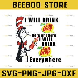 i will drink diet sundrop here or there i will drink diet sundrop everywhere png dr.seus png printing download