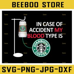 In case of accident my blood type is Starbucks Coffee png dr.seus png printing download