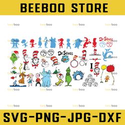 dr seuss svg bundle, cat in hat svg, lorax svg, thing one two svg, seuss sayings svg, sam i am, green eggs and ham svg,