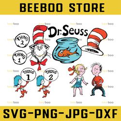 dr seuss svg bundle, cat in hat svg, lorax svg, thing one two svg, seuss sayings svg, sam i am, green eggs and ham svg