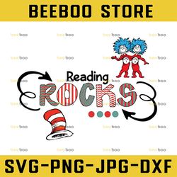 dr seuss reading rocks svg, dr seuss svg, the cat in the hat svg, thing 1 thing 2 svg, reading rocks svg, the things svg