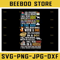 i will read books on a boat reading svg for readers svg png, dxf cricut, silhouette cut file, instant download