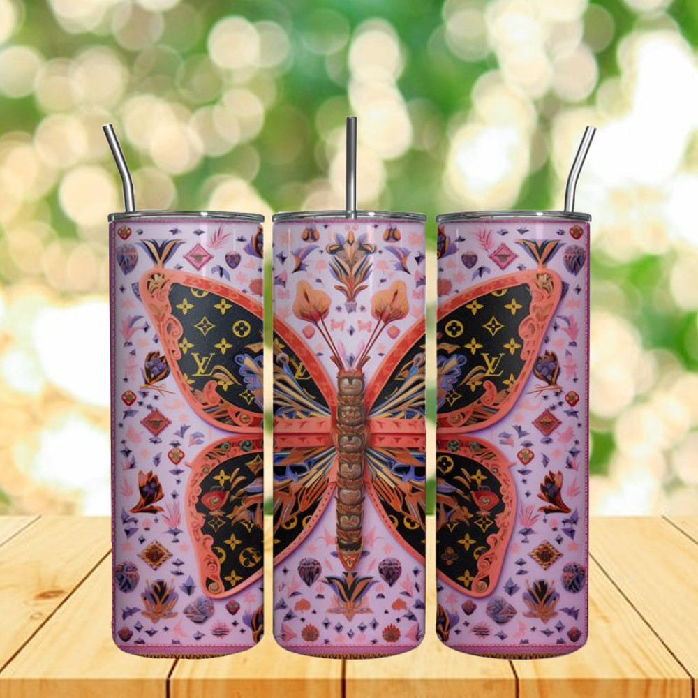 Butterfly Pattern 3D 20Oz Tumbler Design, Fashion 3D Wrap Design.jpg