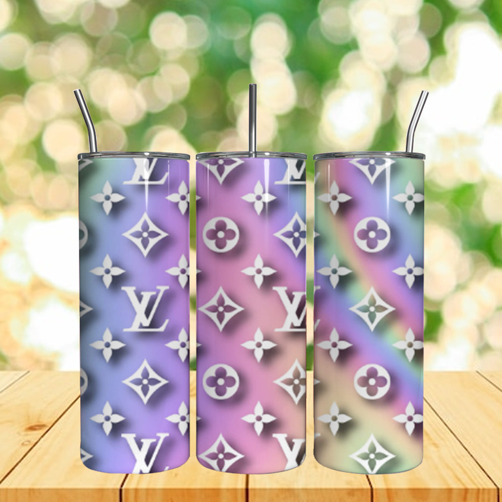 Colorful LV Logo Tumbler, LV Logo Tumbler, 20oz Tumbler.jpg