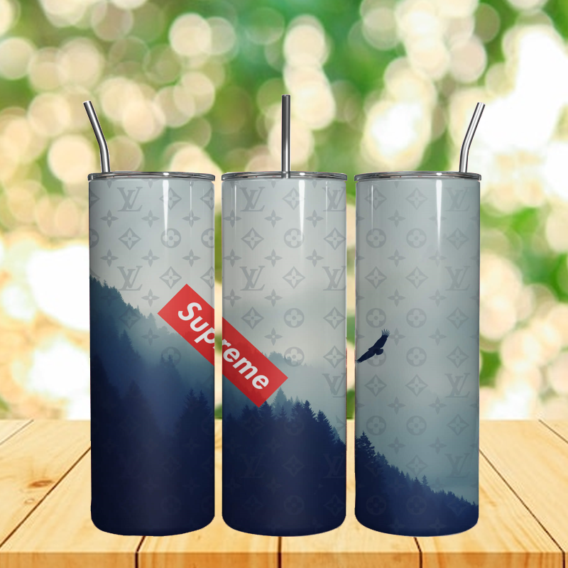 LV Supreme Logo Tumbler, LV Pattern, Fashion Logo Tumbler.jpg