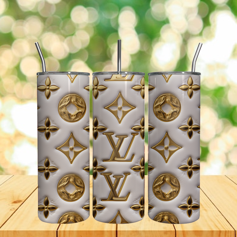 LV White Gold 3D Tumbler Wrap Png.jpg