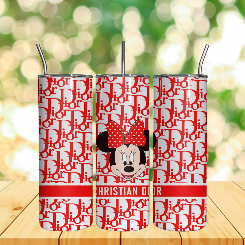 Minnie Mouse Tumbler Wrap, Dior Minnie 20Oz, Red Tumbler.jpg