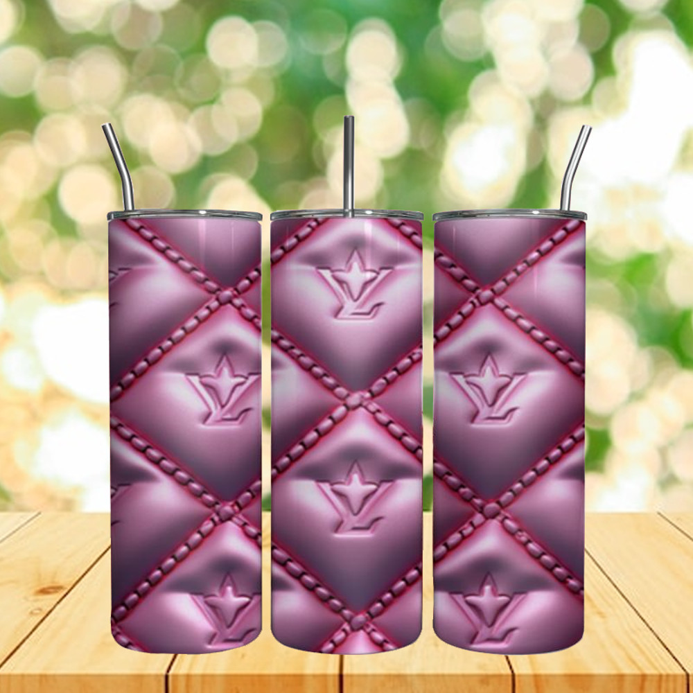 Pink LV 3D 20Oz Tumbler Design, Fashion 3D Wrap Design.jpg
