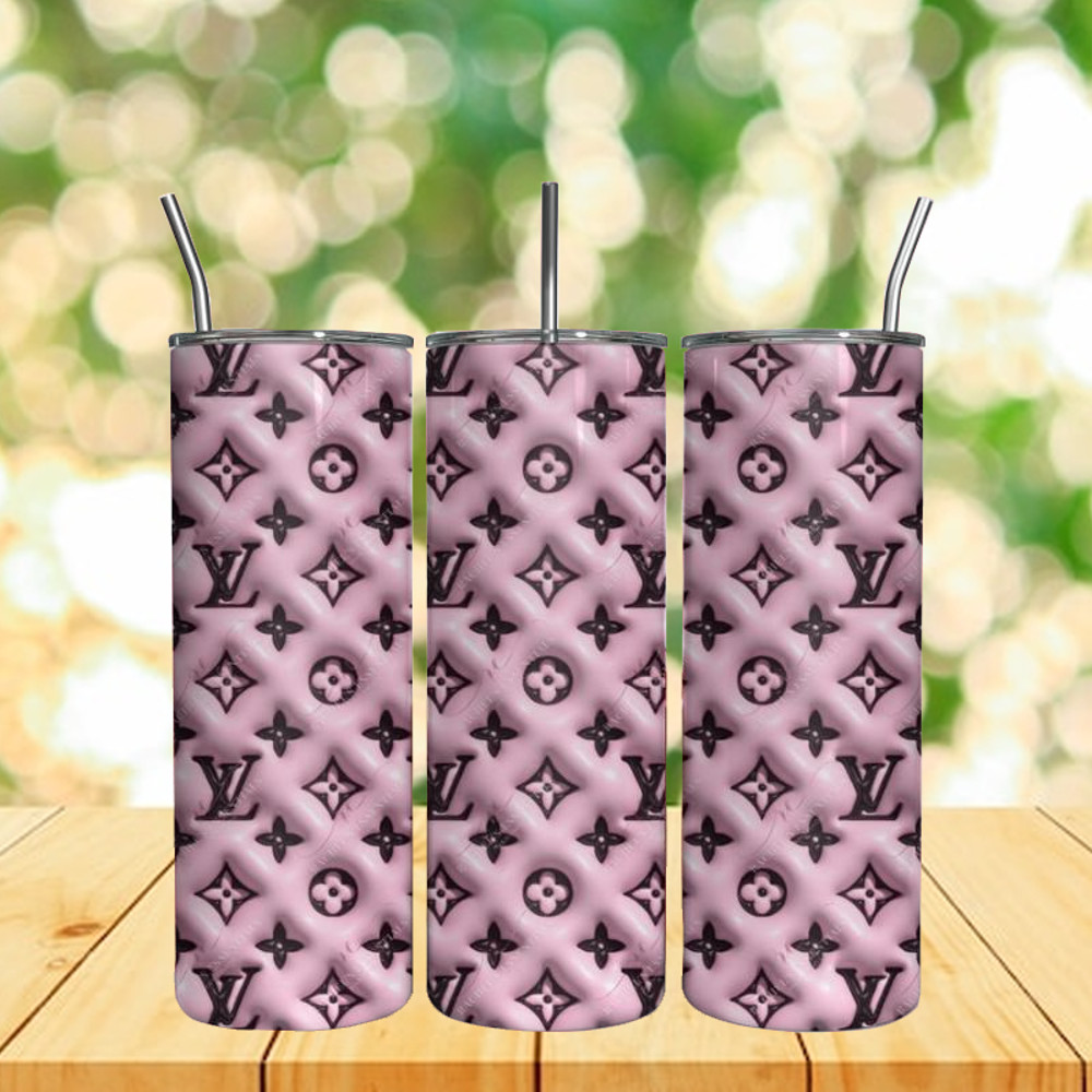 Pink LV Logo 3D 20Oz Tumbler Wrap, Fashion 3D Wrap Design.jpg