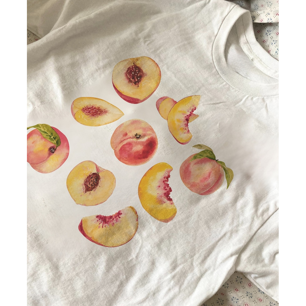 Peach T-Shirt Vintage Graphic Fruit Shirt Aesthetic Fruit Shirt Boho Shirt Fruit Tee Peach Shirt Peach Graphic T-Shirt Gift For Women1.jpg
