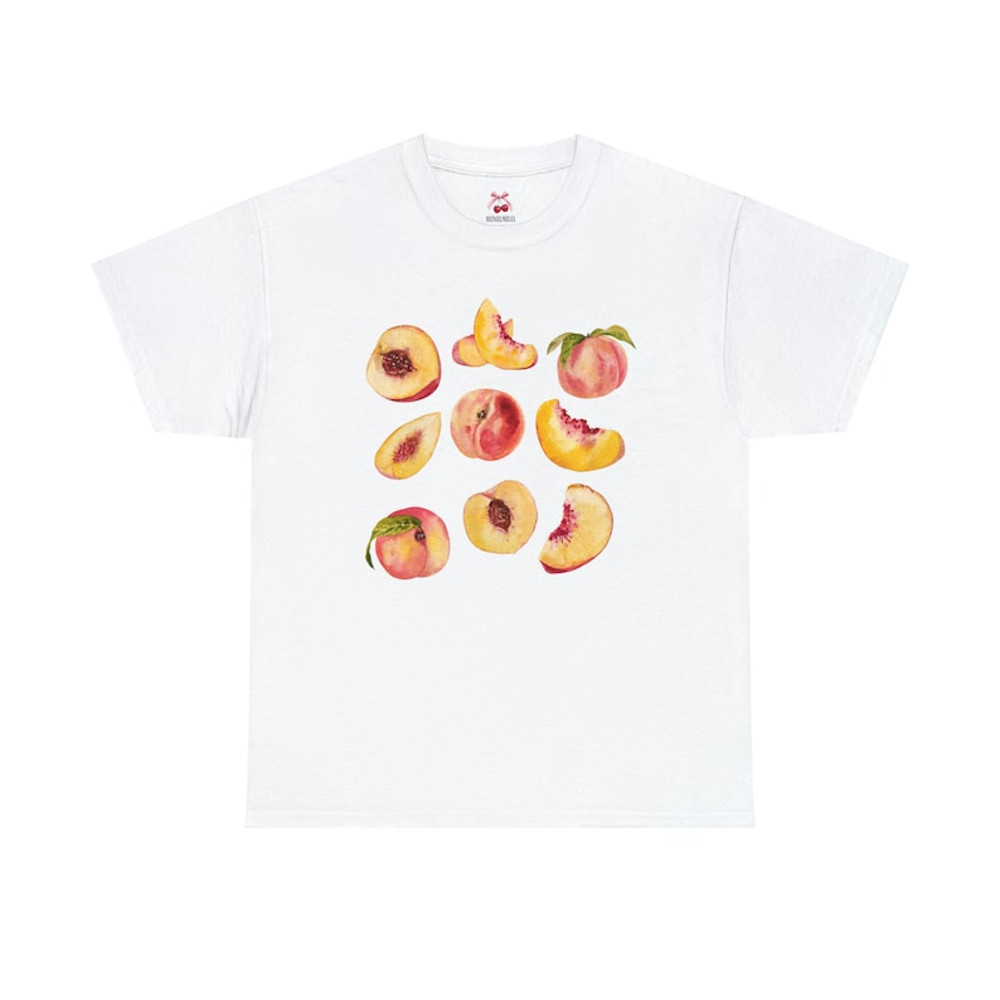 Peach T-Shirt Vintage Graphic Fruit Shirt Aesthetic Fruit Shirt Boho Shirt Fruit Tee Peach Shirt Peach Graphic T-Shirt Gift For Women2.jpg