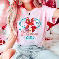 personalized princess ariel birthday shirt, custom little mermaid birthday shirt