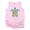 Beach Tank Top, Sea Turtle With Tropical Leaves, Beach Tank Top, Summer Tank Top, Comfort Colors Unisex Tank Top, Plus Sizes Available.jpg