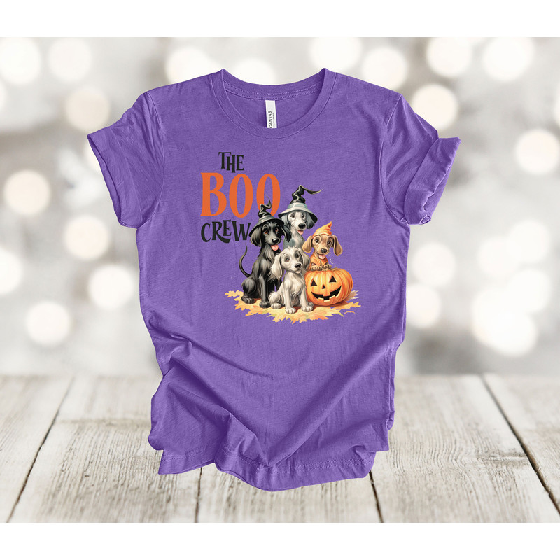 Halloween Shirt, The Boo Crew, Puppies And Pumpkins, Dog Halloween, Premium Soft Unisex Tee, 2x, 3x, 4x Plus Sizes Available.jpg