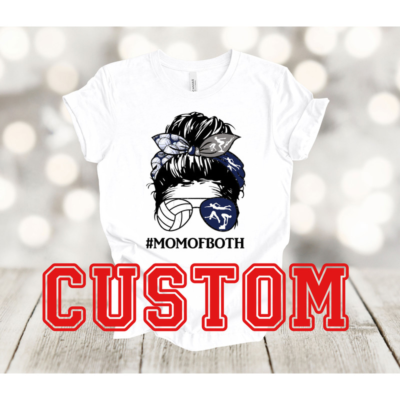 Sports Shirt, Messy Bun, Custom Sports, Mom, Premium Unisex Shirt, 2x, 3x, 4x, Plus Size Available.jpg