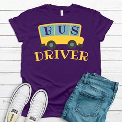 super cute bus driver, bus driver gift, bus driver shirt, premium unisex tee, plus size 2x, 3x, 4x available