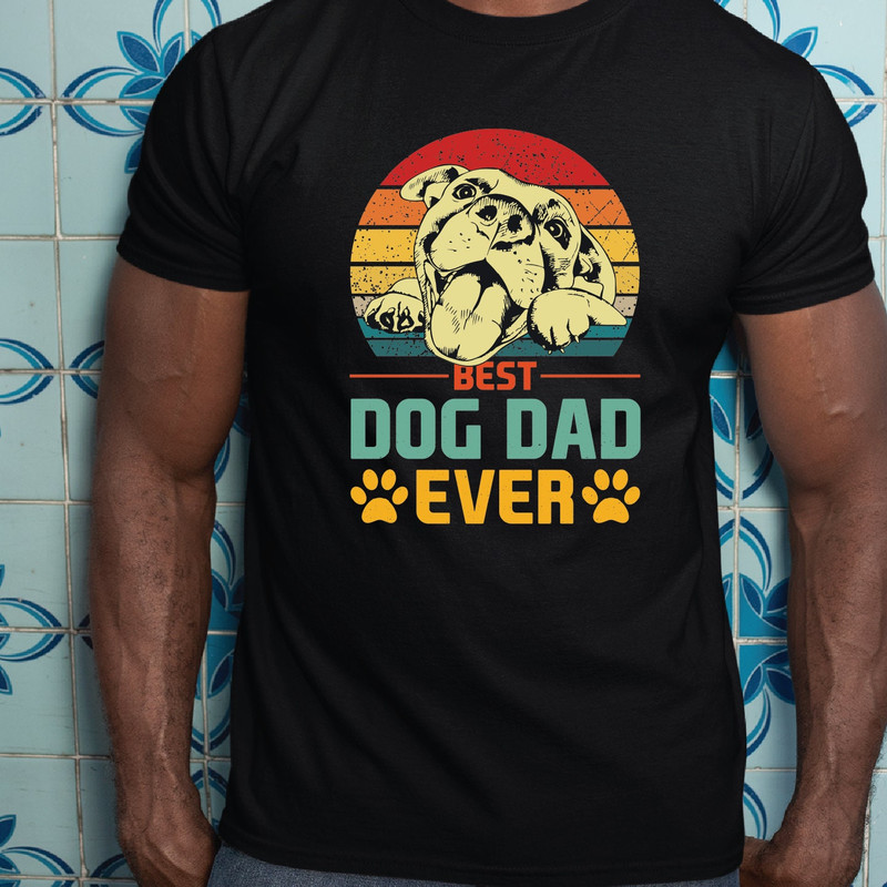 Best Dog Dad Ever Shirt, Retro Dad Dog Shirt, Father's Day Gift Shirt, Dog Lover Gift Tee, ROM721.jpg