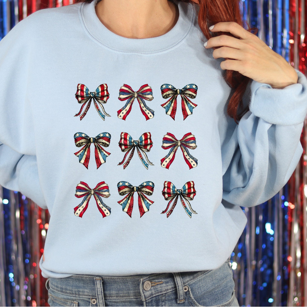 Coquette American Flag Sweatshirt and Hoodie, American Girl Sweatshirt, Coquette Bow Hoodie, Fourth July Sweater, Independence Day, ROM735.jpg